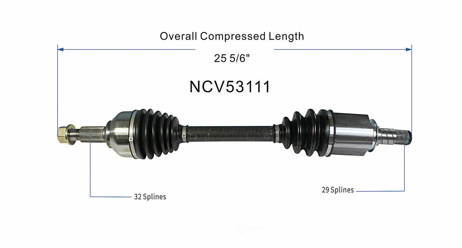 GSP North America NCV53111 CV Axle Assembly