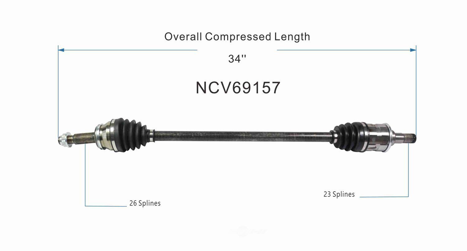 GSP North America NCV69157 CV Axle Assembly