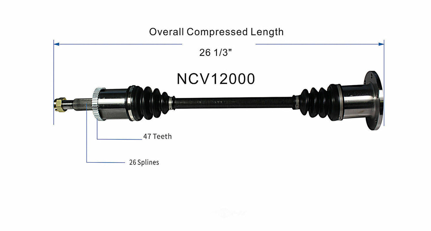 GSP North America NCV12000 CV Axle Assembly