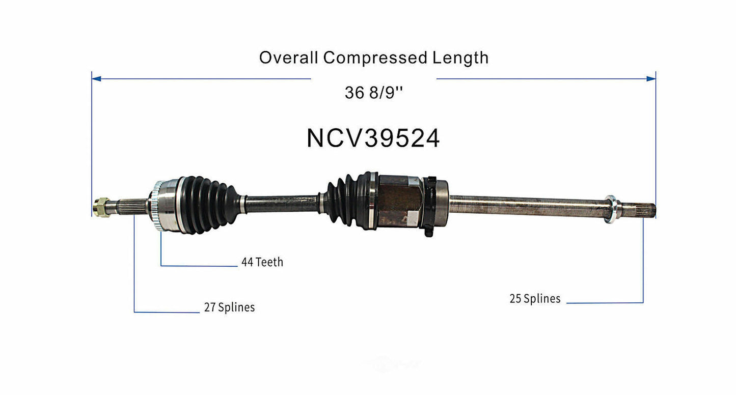 GSP North America NCV39524 CV Axle Assembly