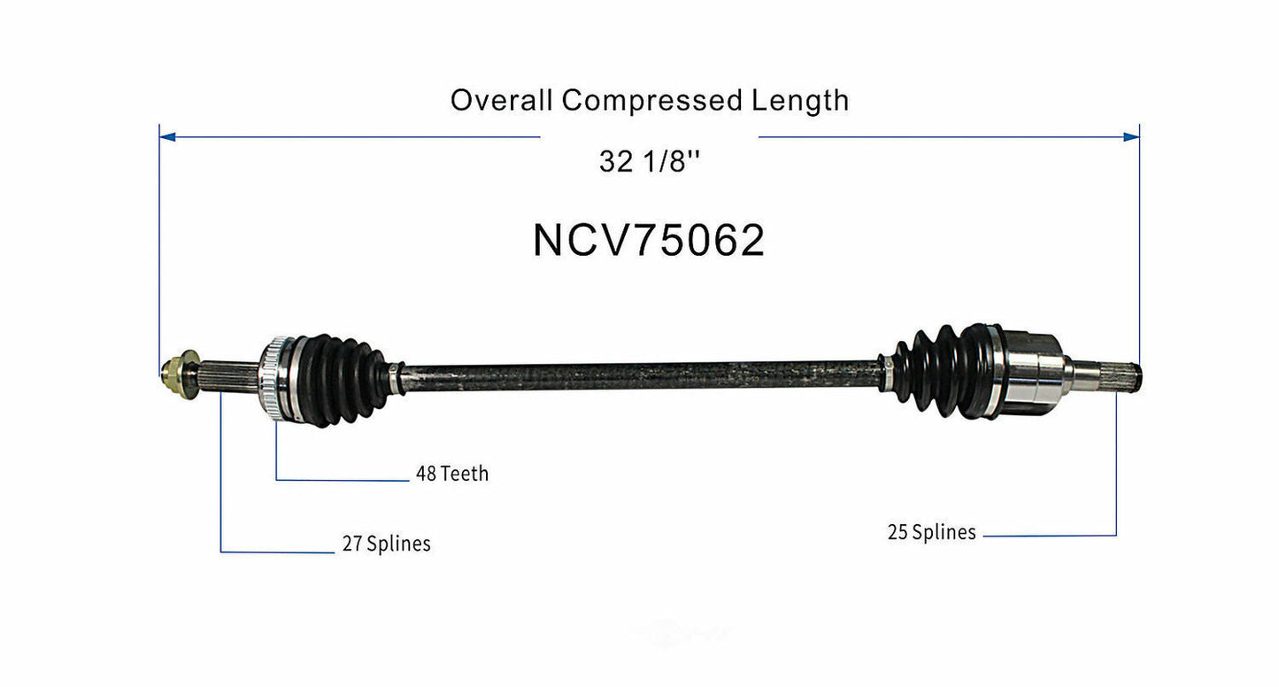 GSP North America NCV75062 CV Axle Assembly