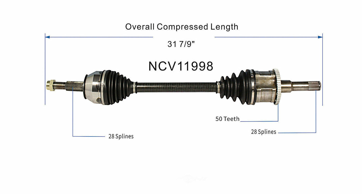 GSP North America NCV11998 CV Axle Assembly