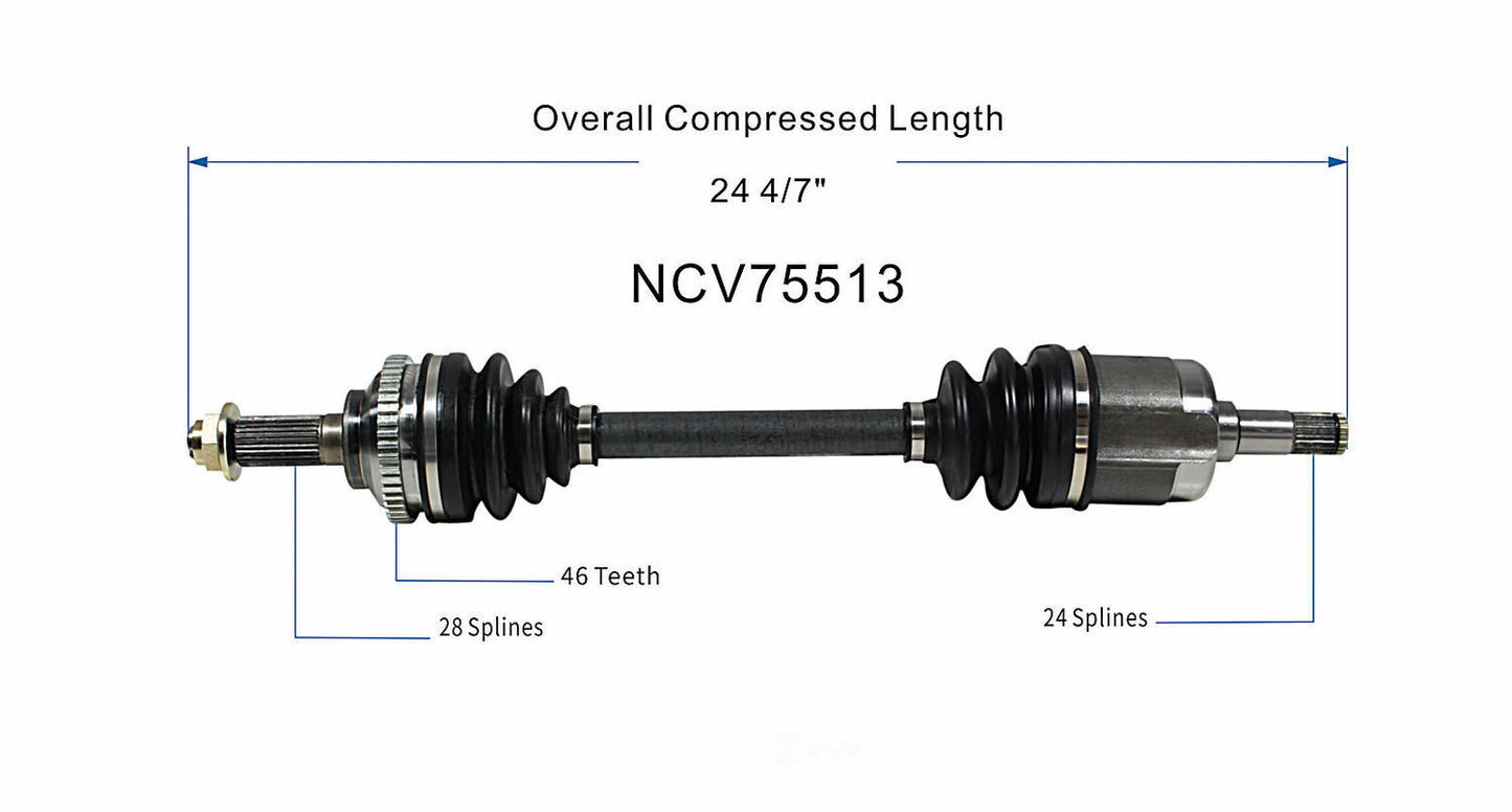 GSP North America NCV75513 CV Axle Assembly