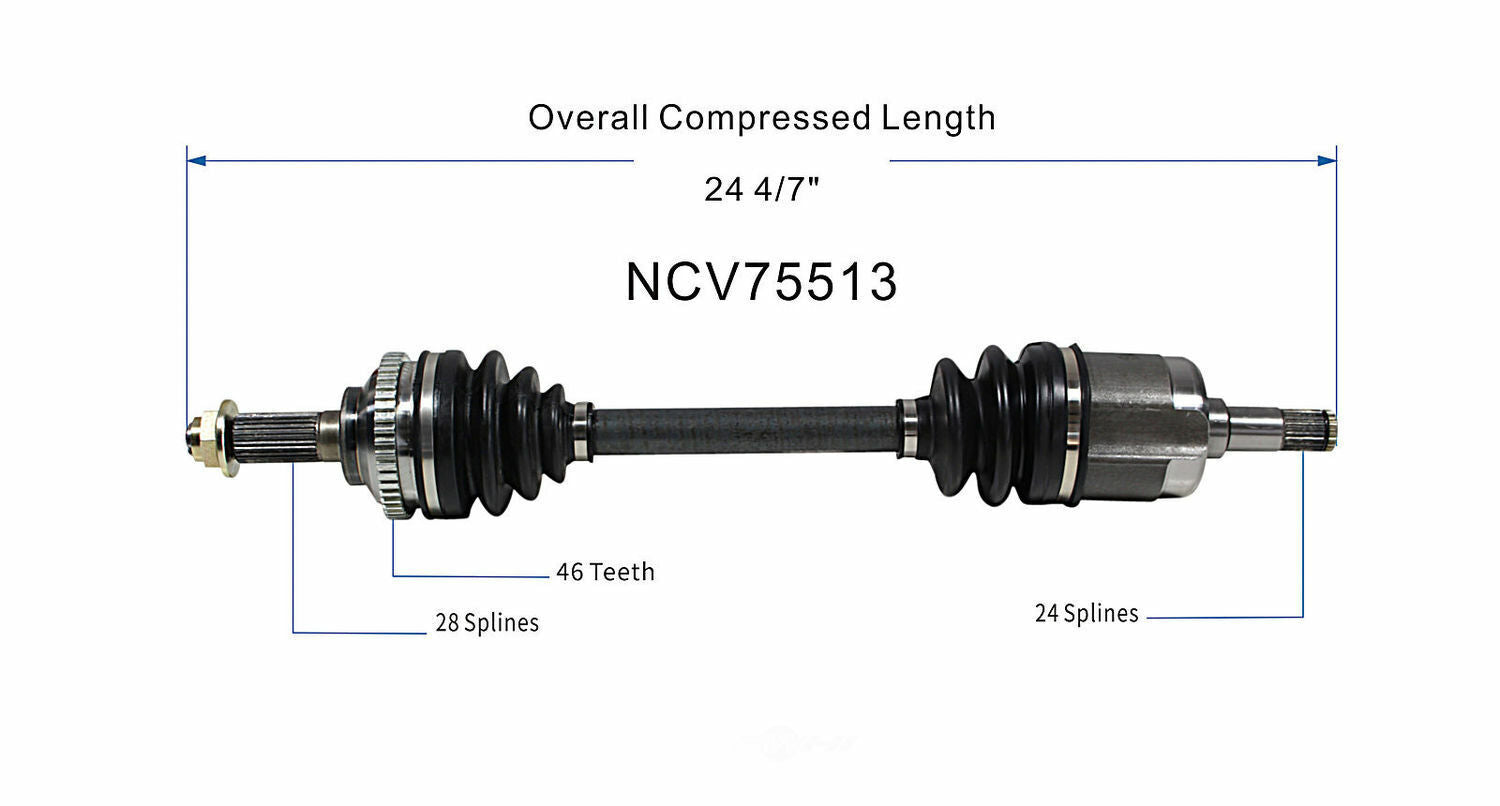GSP North America NCV75513 CV Axle Assembly