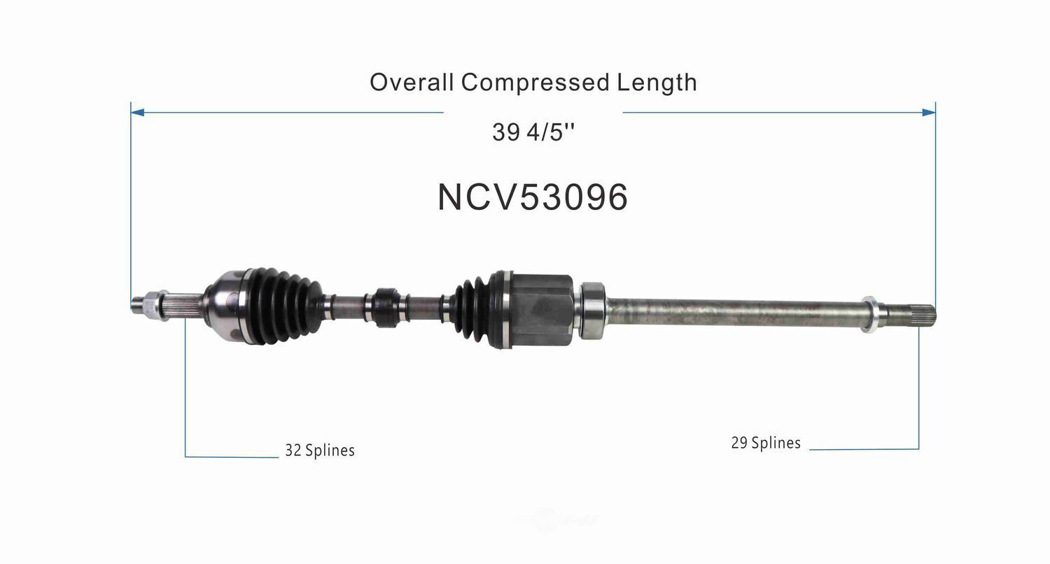 GSP North America NCV53096 CV Axle Assembly
