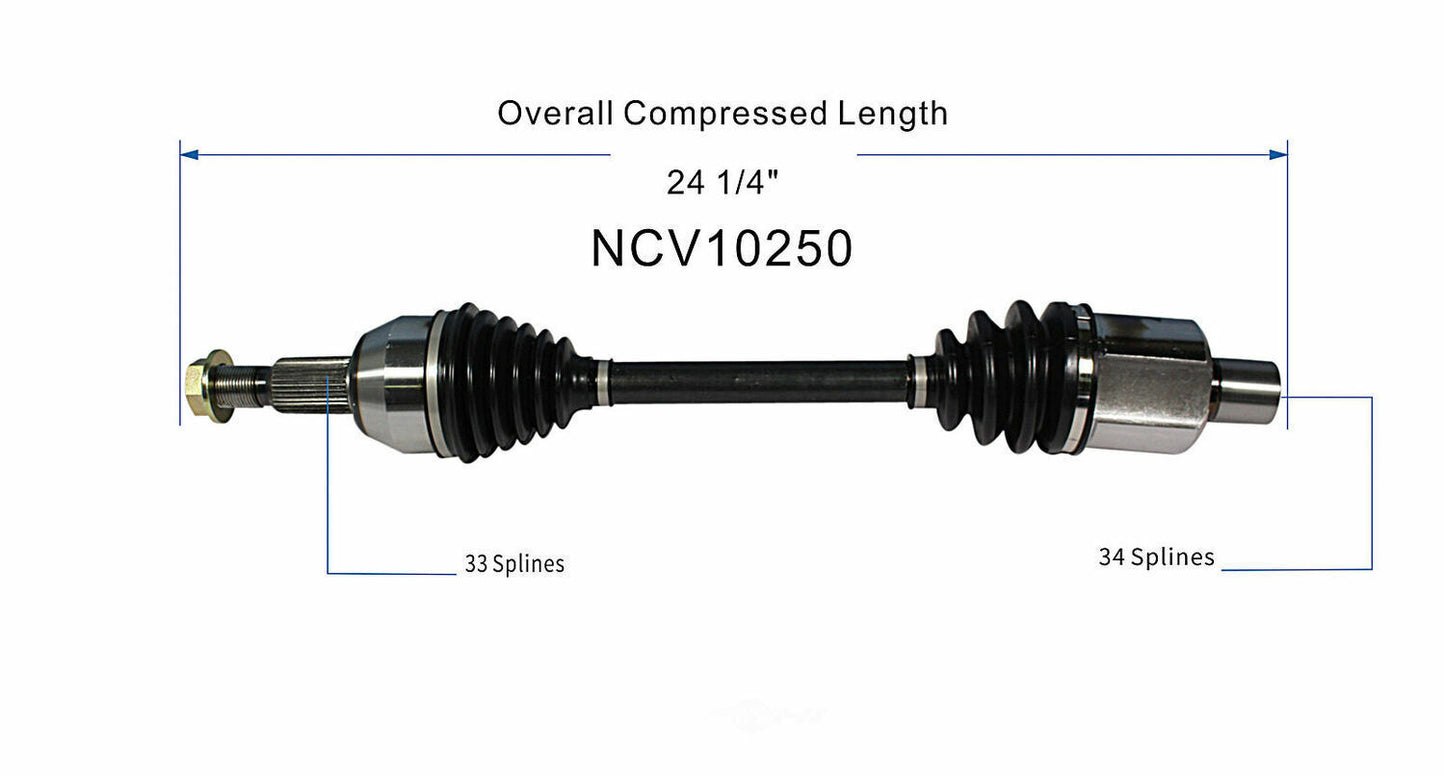 GSP North America NCV10250 CV Axle Assembly