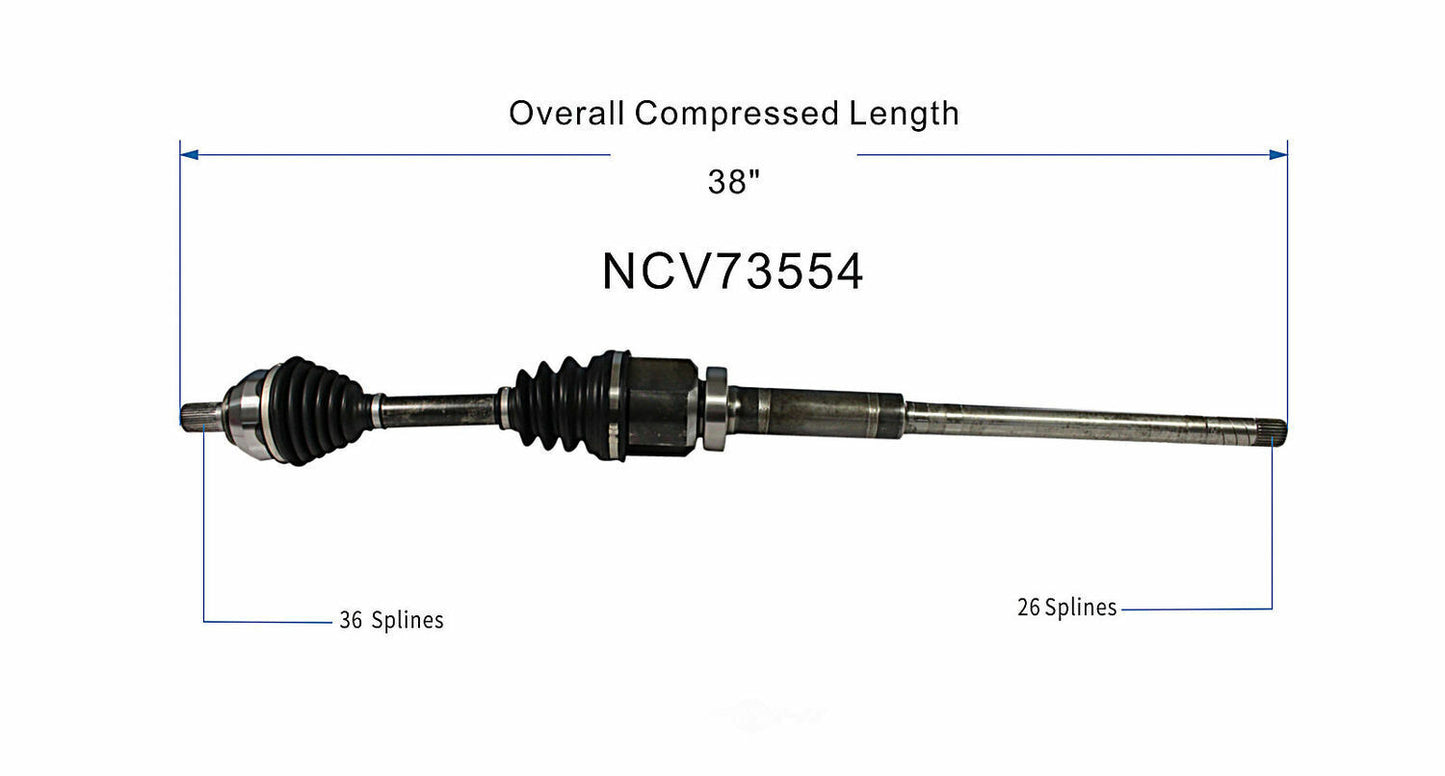 GSP North America NCV73554 CV Axle Assembly