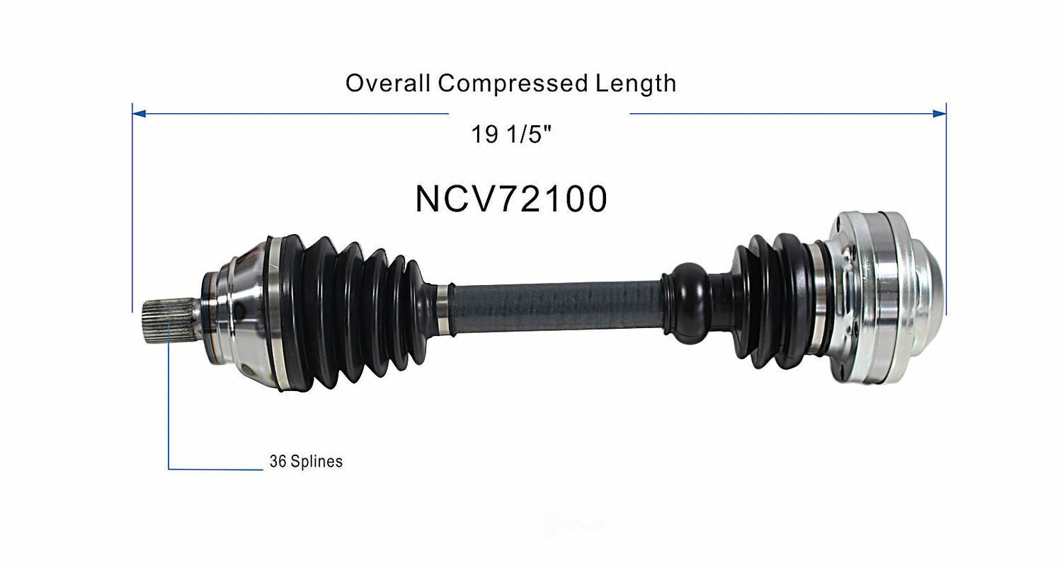 GSP North America NCV72100 CV Axle Assembly