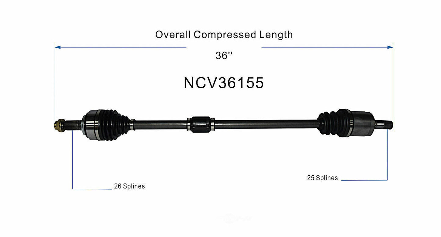 GSP North America NCV36155 CV Axle Assembly