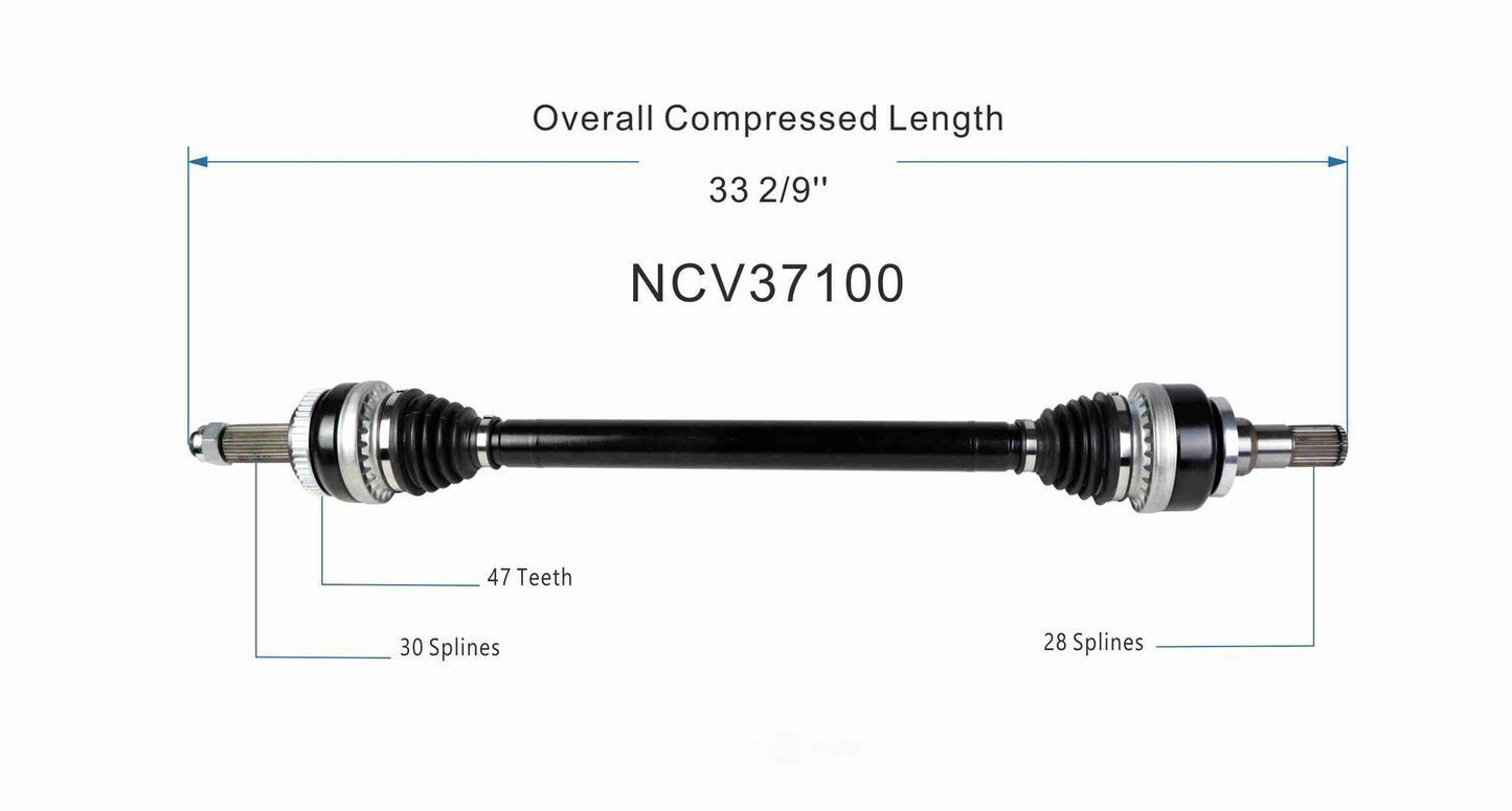 GSP North America NCV37100 CV Axle Assembly