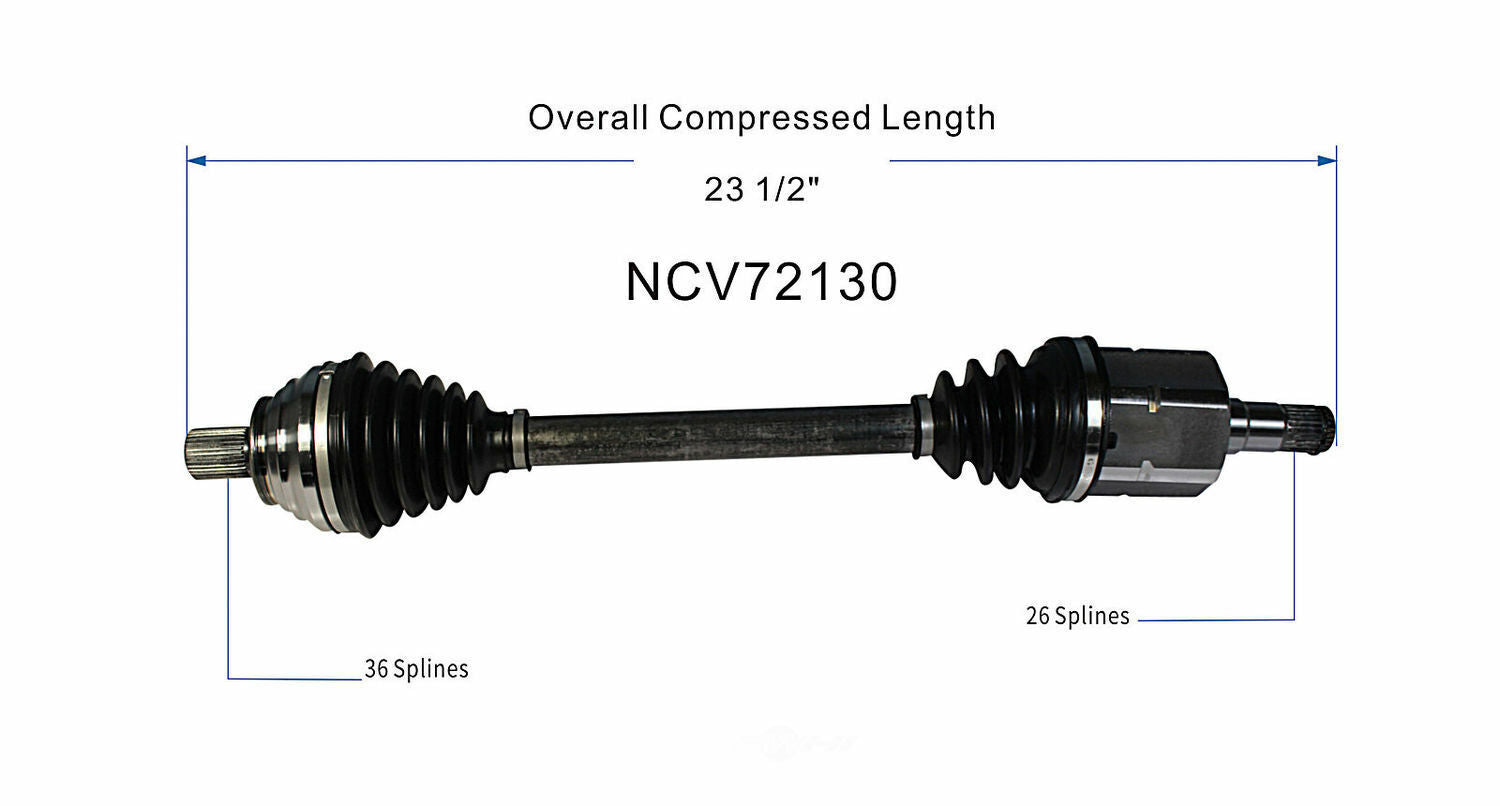GSP North America NCV72130 CV Axle Assembly