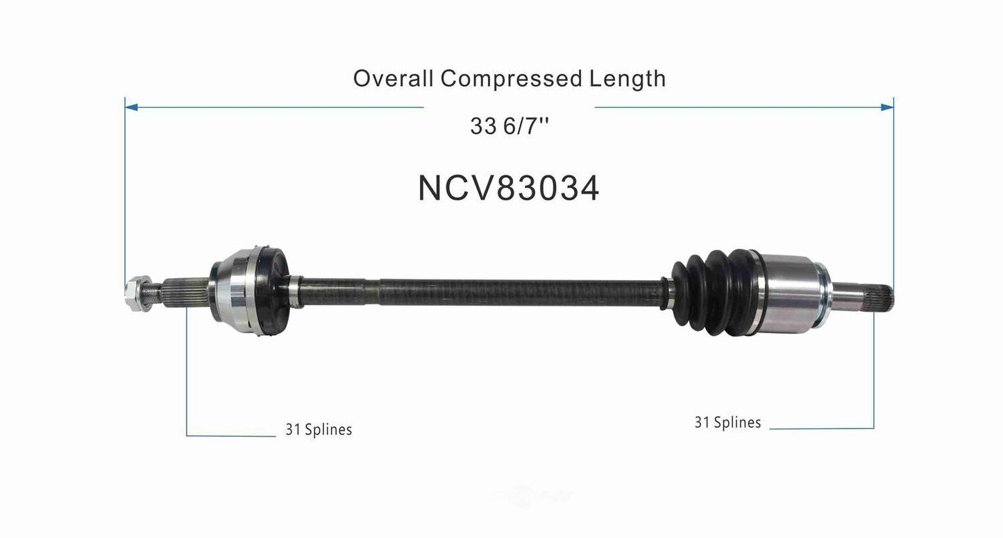 GSP North America NCV83034 CV Axle Assembly