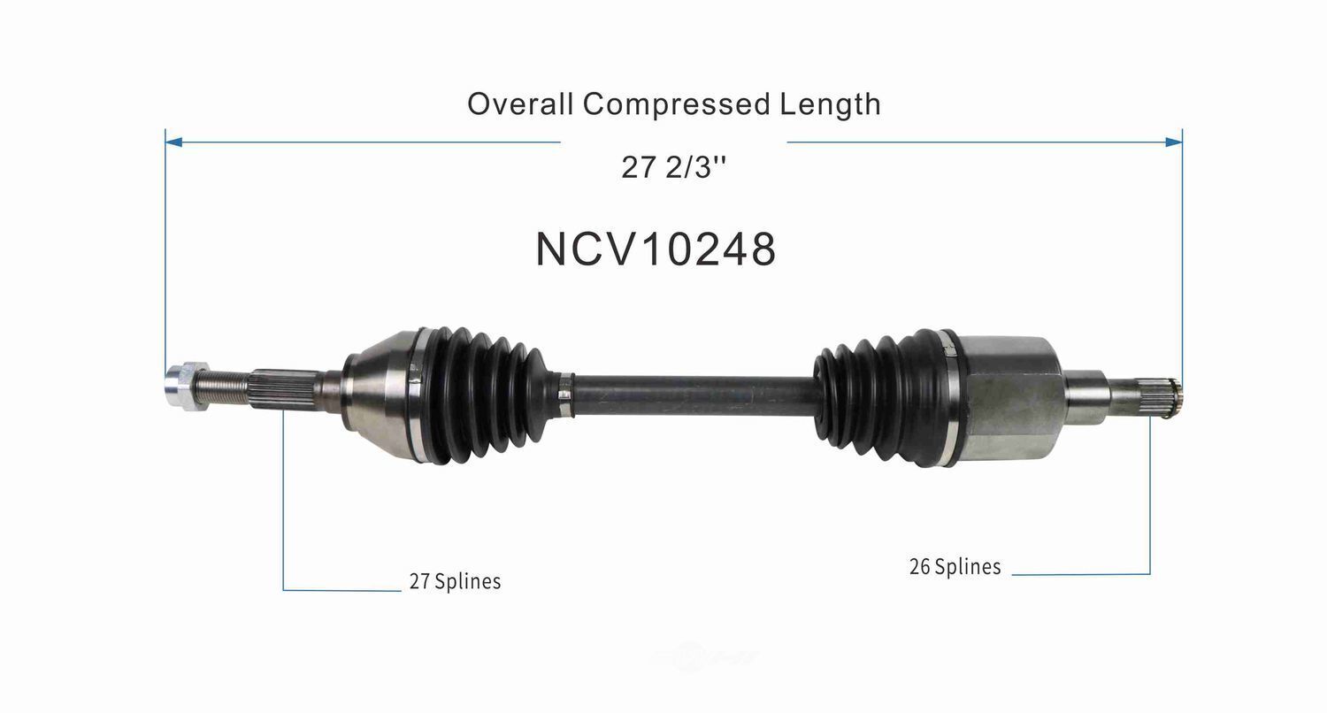 GSP North America NCV10248 CV Axle Assembly