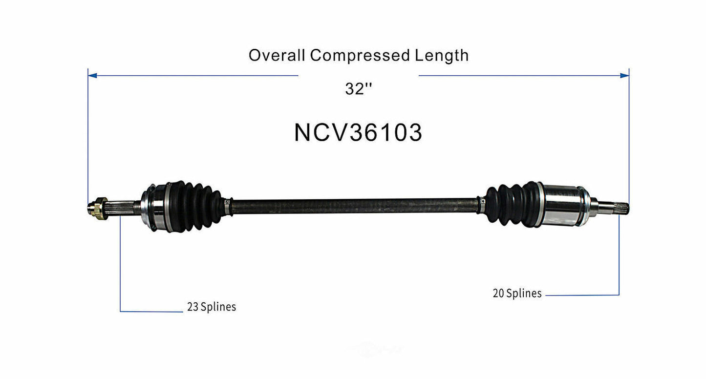 GSP North America NCV36103 CV Axle Assembly