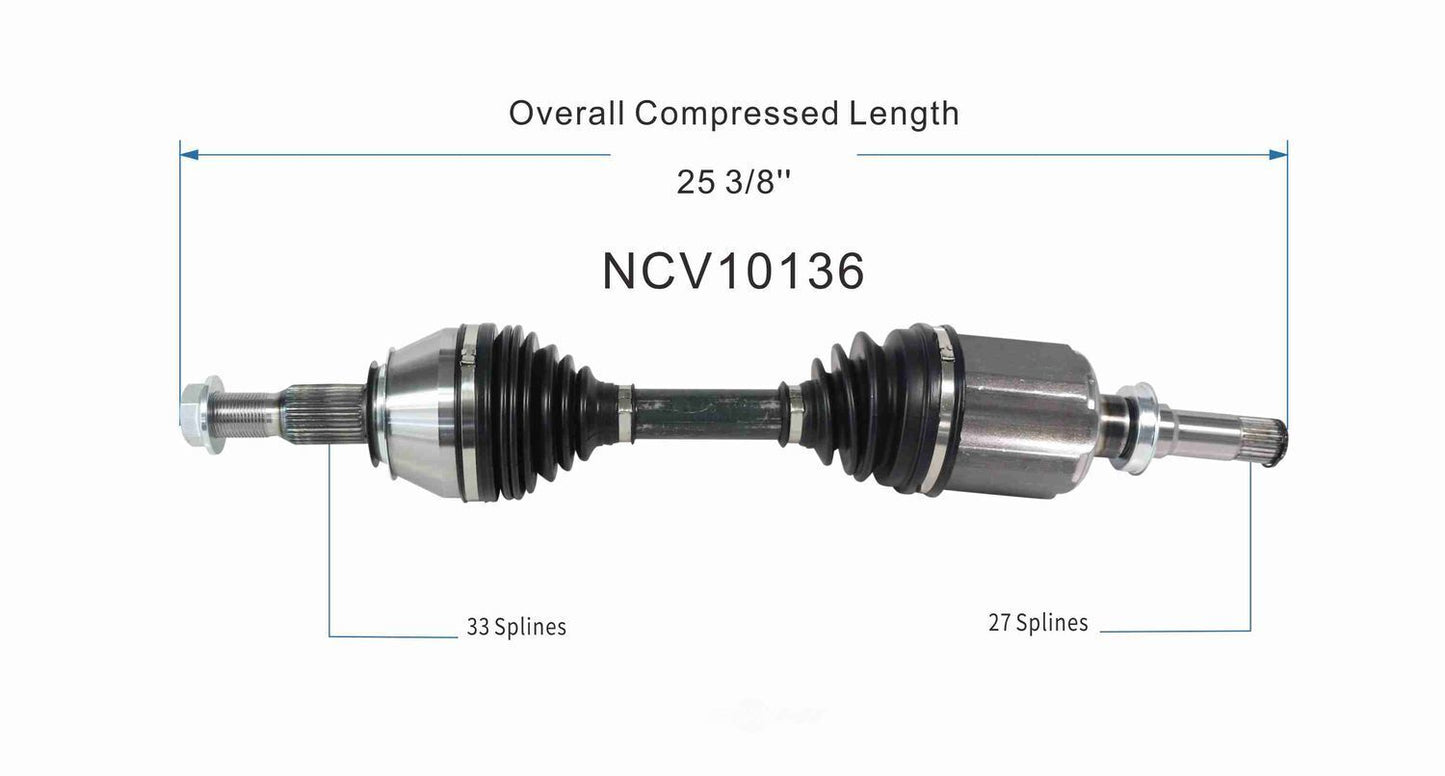 GSP North America NCV10136 CV Axle Assembly