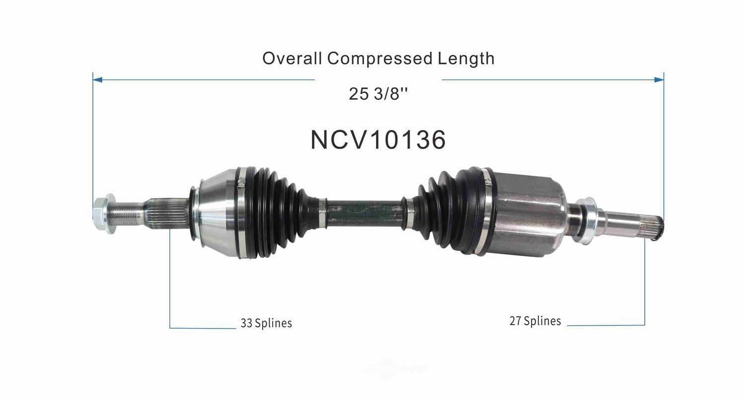 GSP North America NCV10136 CV Axle Assembly