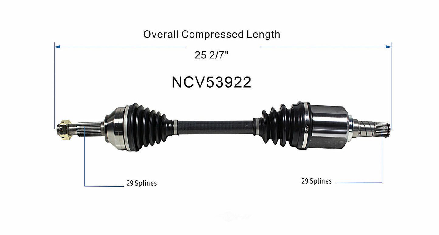 GSP North America NCV53922 CV Axle Assembly