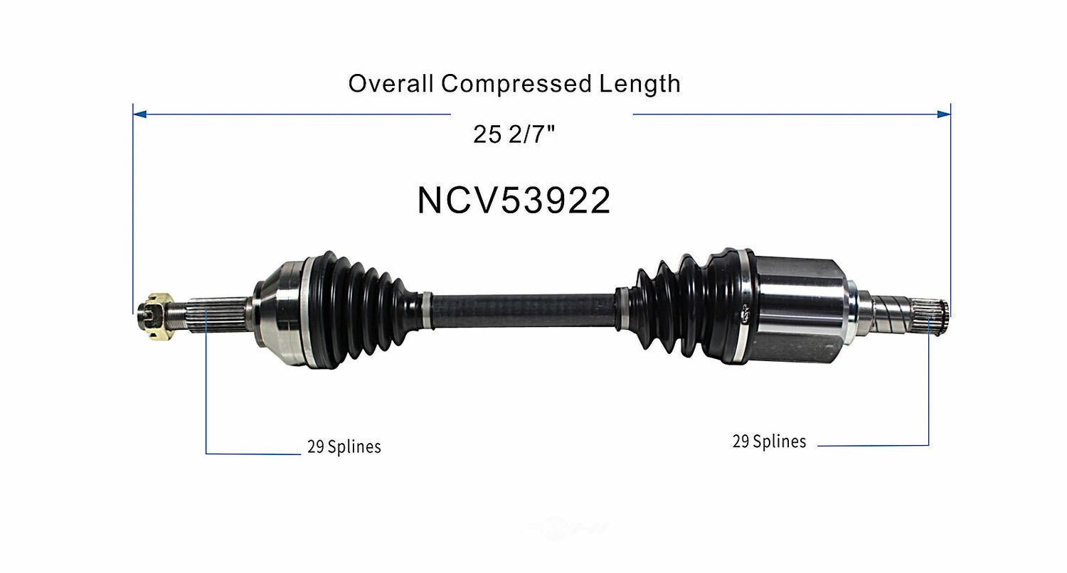 GSP North America NCV53922 CV Axle Assembly