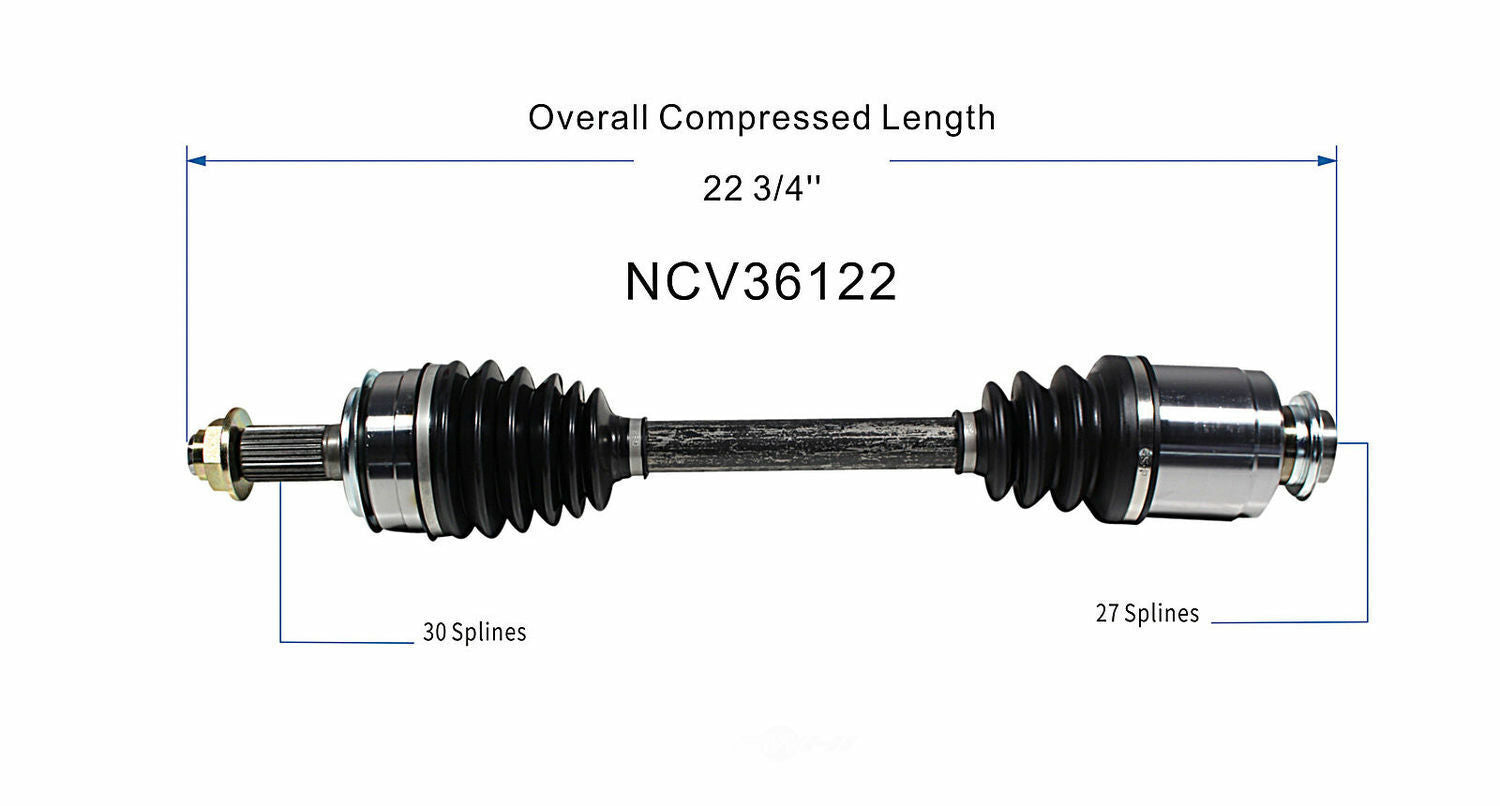 GSP North America NCV36122 CV Axle Assembly