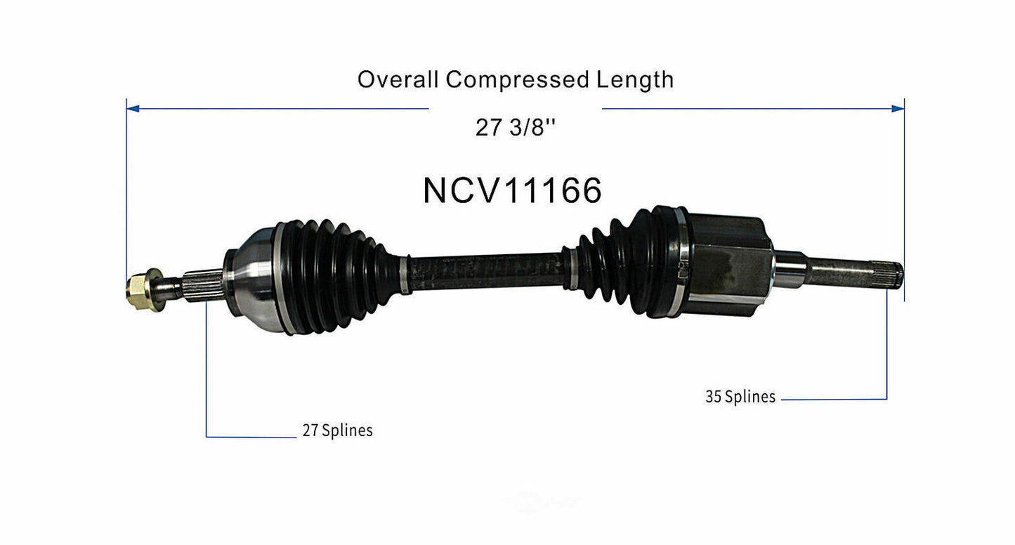 GSP North America NCV11166 CV Axle Assembly