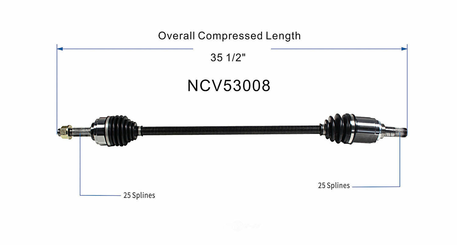 GSP North America NCV53008 CV Axle Assembly