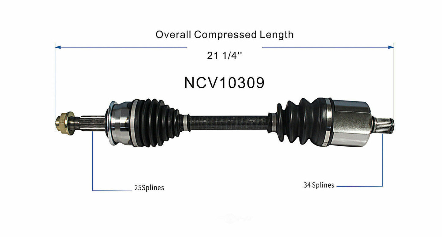 GSP North America NCV10309 CV Axle Assembly