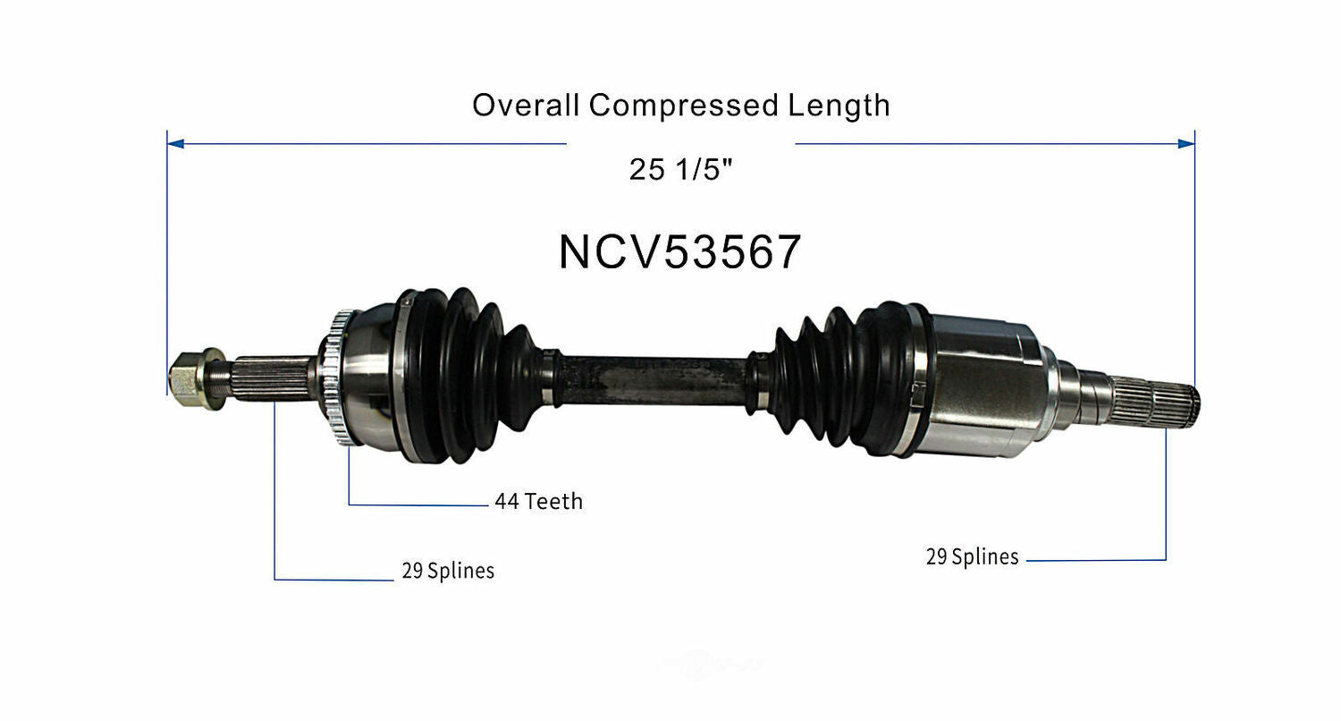 GSP North America NCV53567 CV Axle Assembly