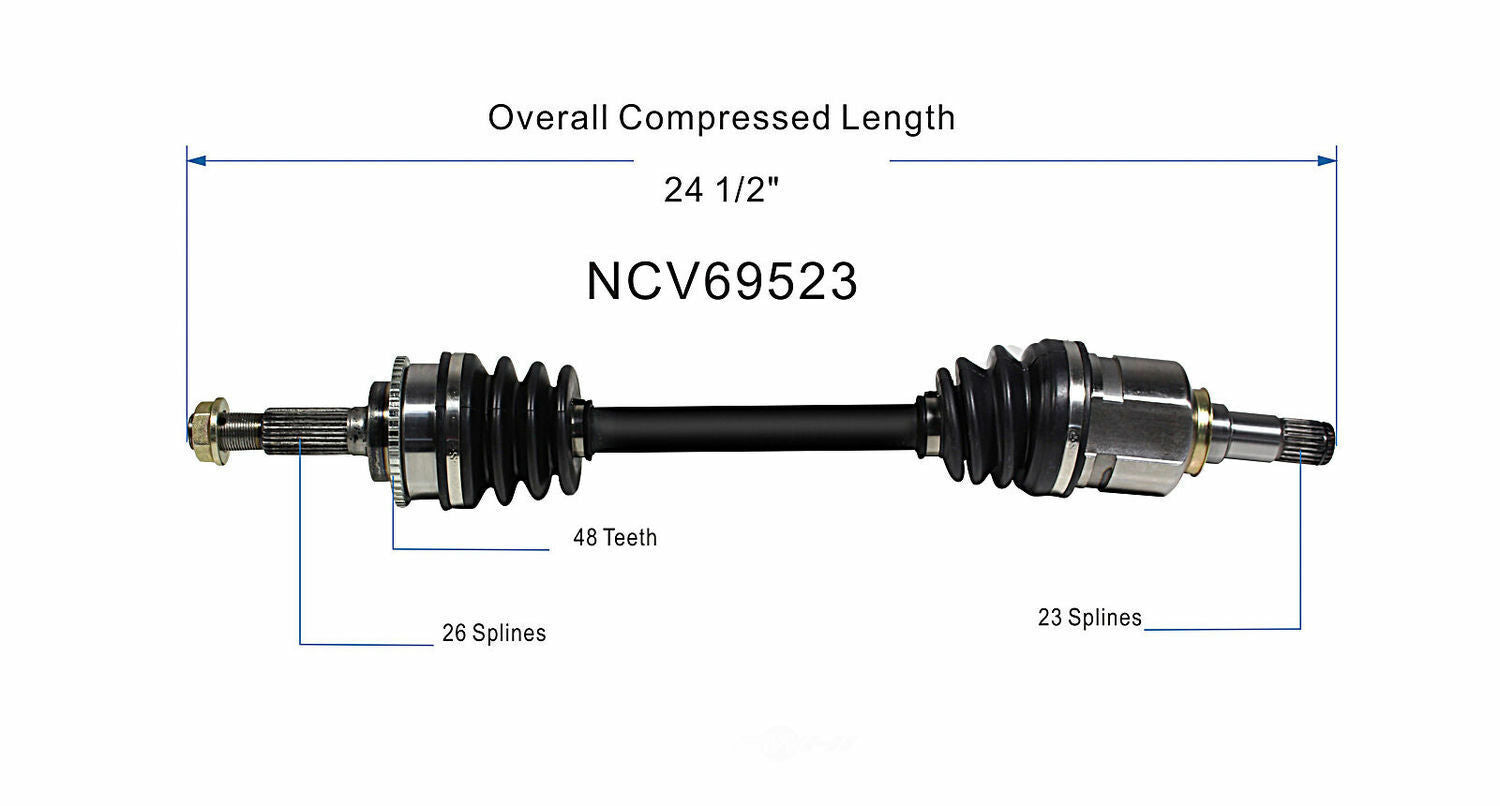 GSP North America NCV69523 CV Axle Assembly