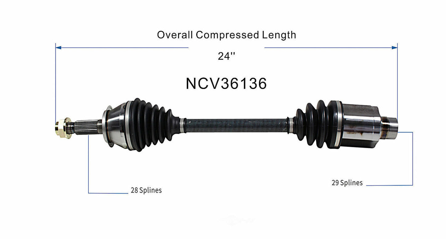 GSP North America NCV36136 CV Axle Assembly