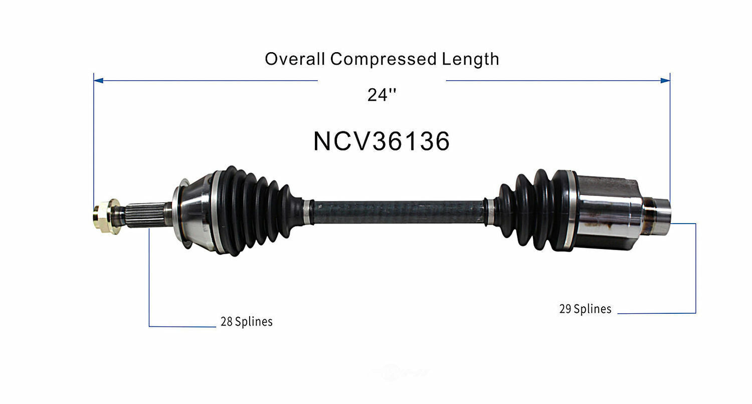 GSP North America NCV36136 CV Axle Assembly