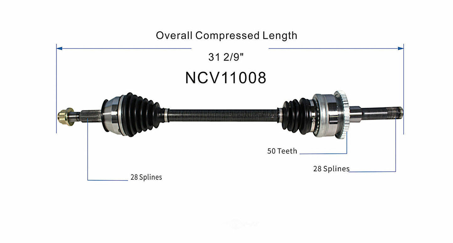GSP North America NCV11008 CV Axle Assembly