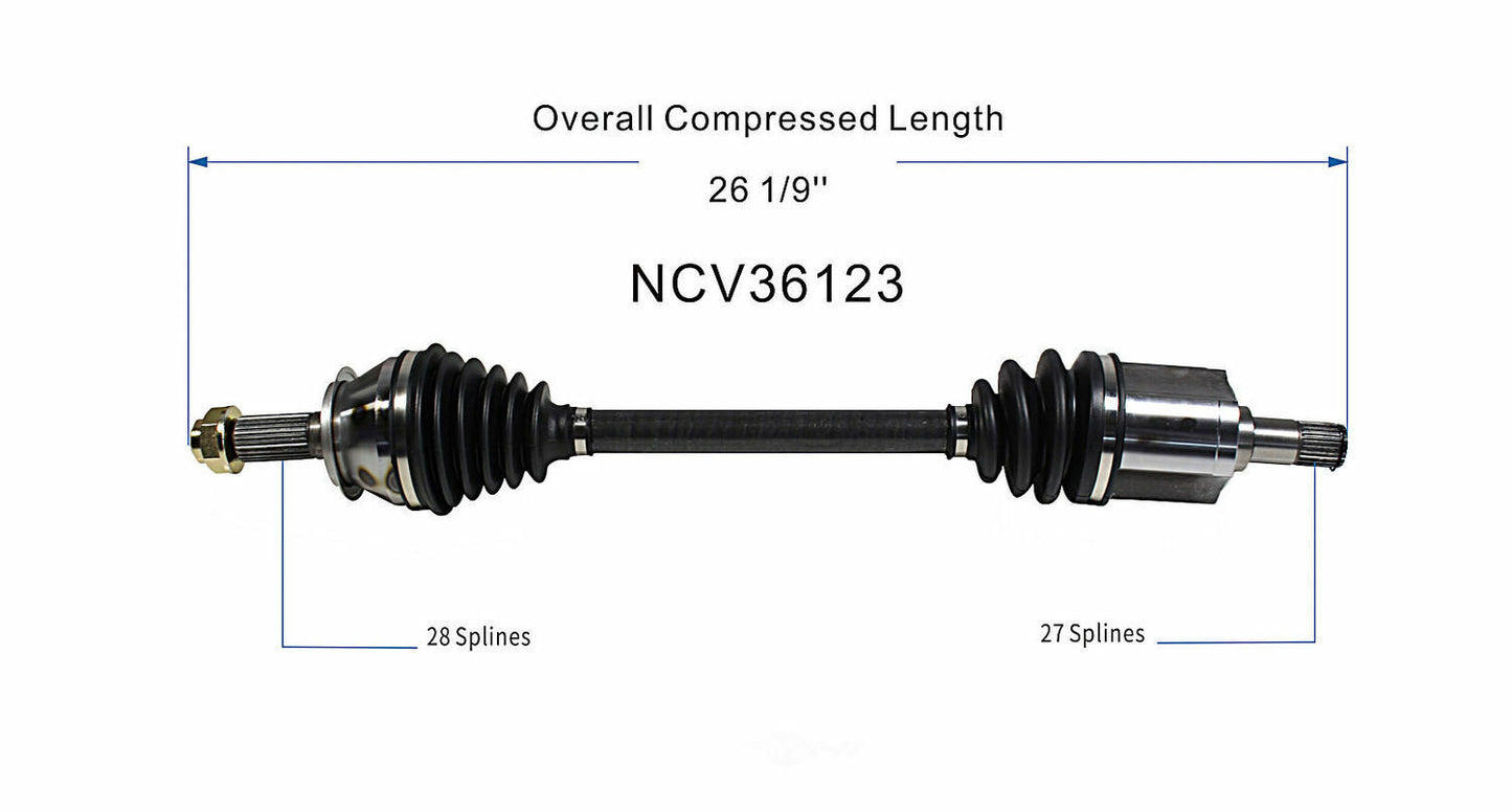 GSP North America NCV36123 CV Axle Assembly