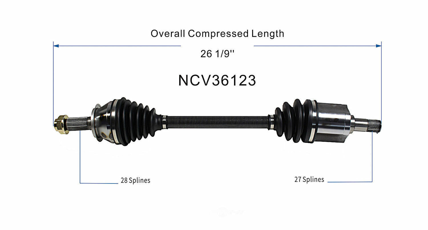 GSP North America NCV36123 CV Axle Assembly