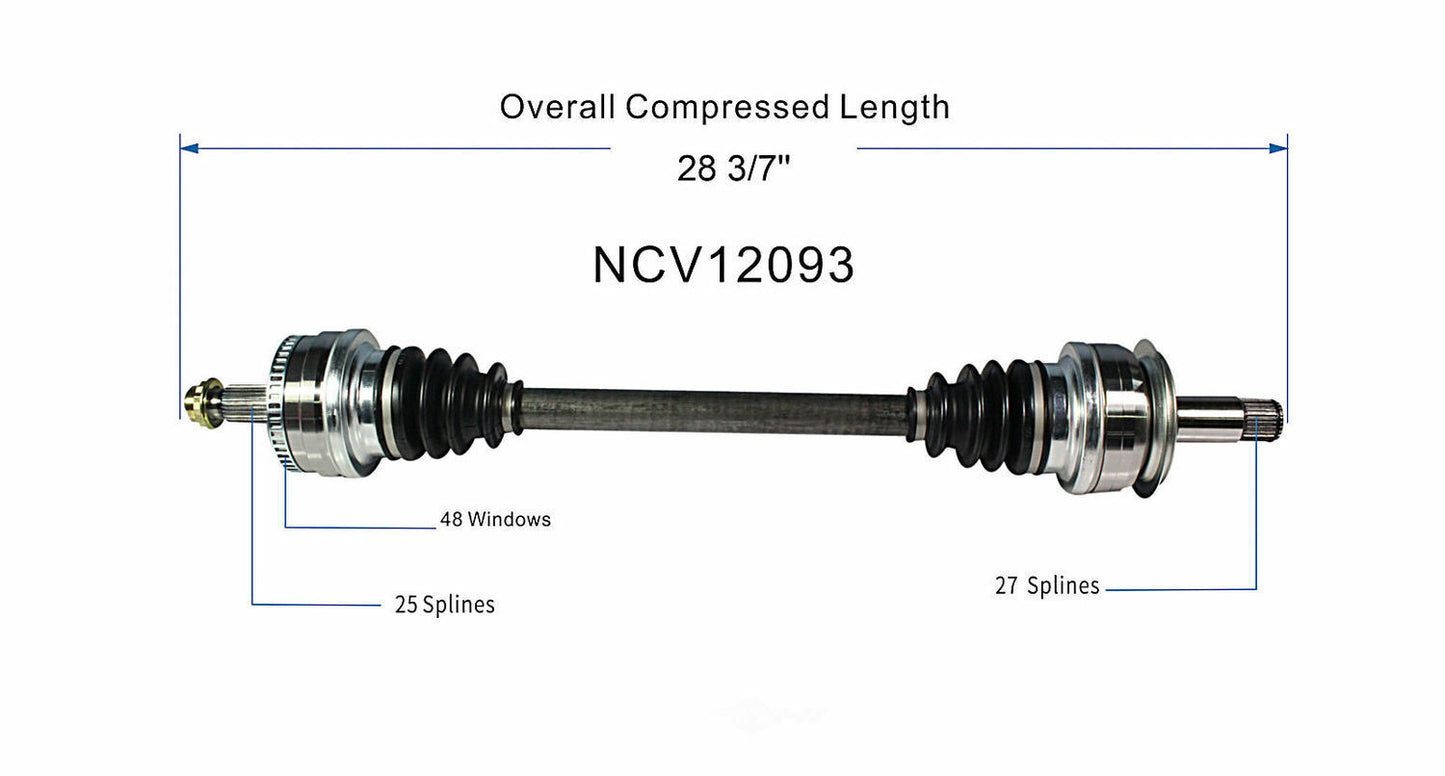 GSP North America NCV12093 CV Axle Assembly