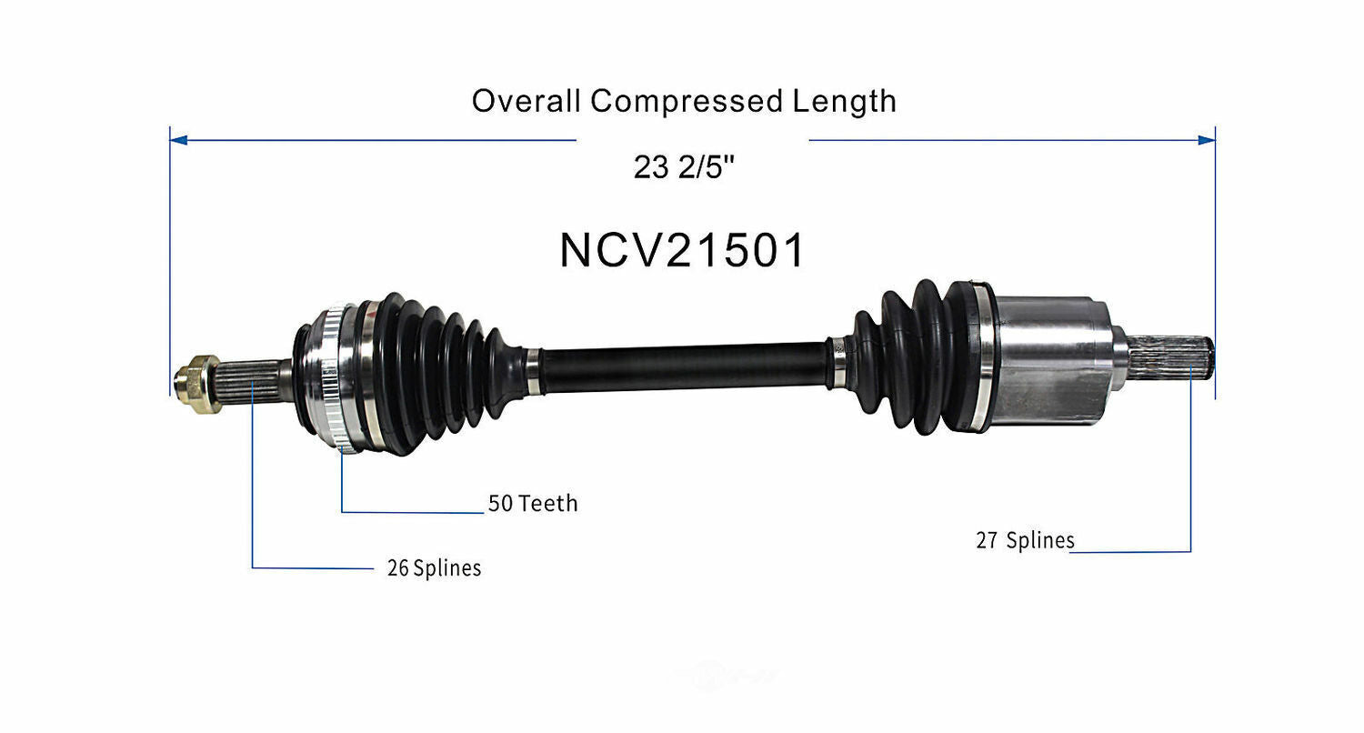 GSP North America NCV21501 CV Axle Assembly