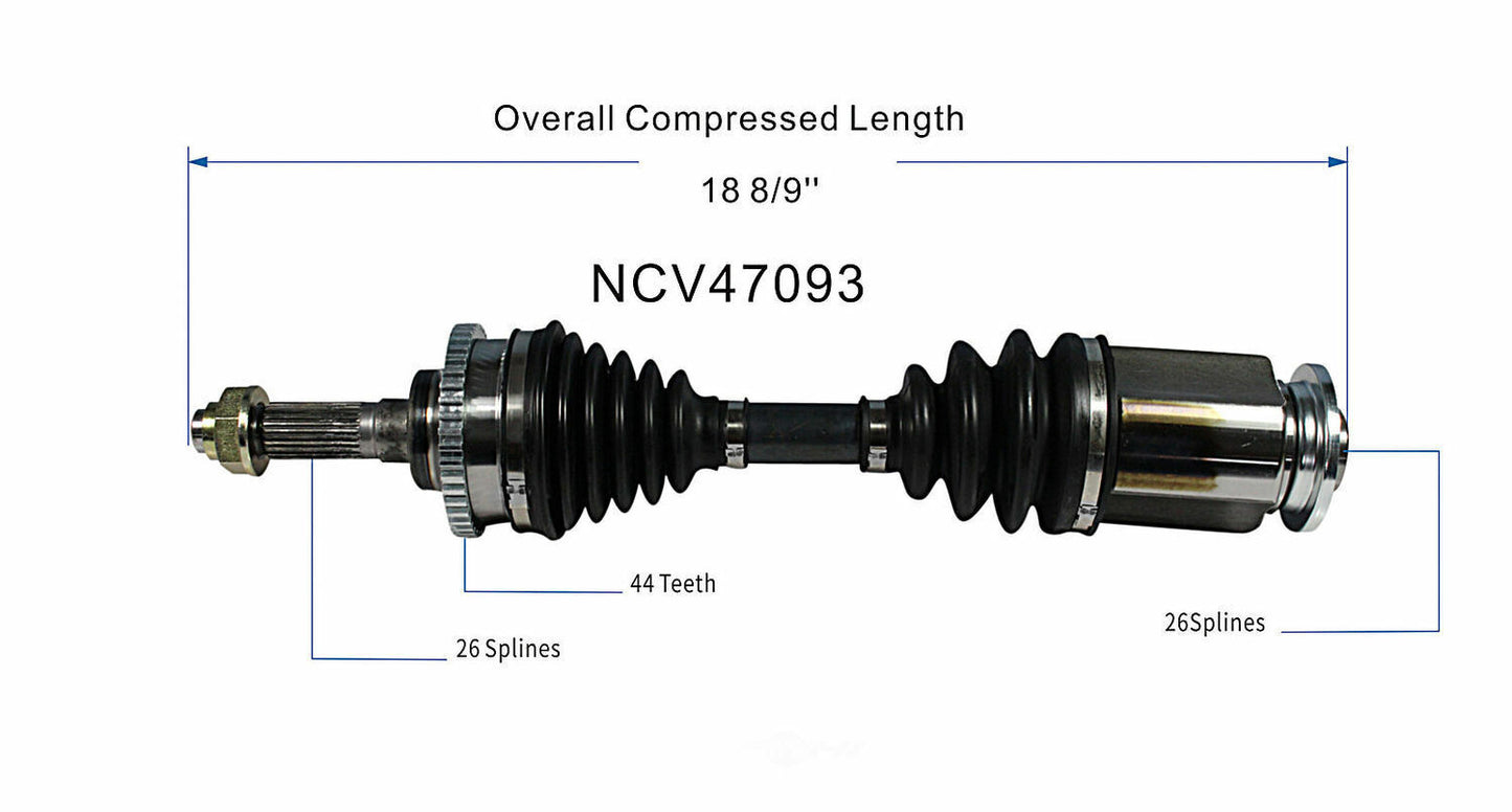 GSP North America NCV47093 CV Axle Assembly