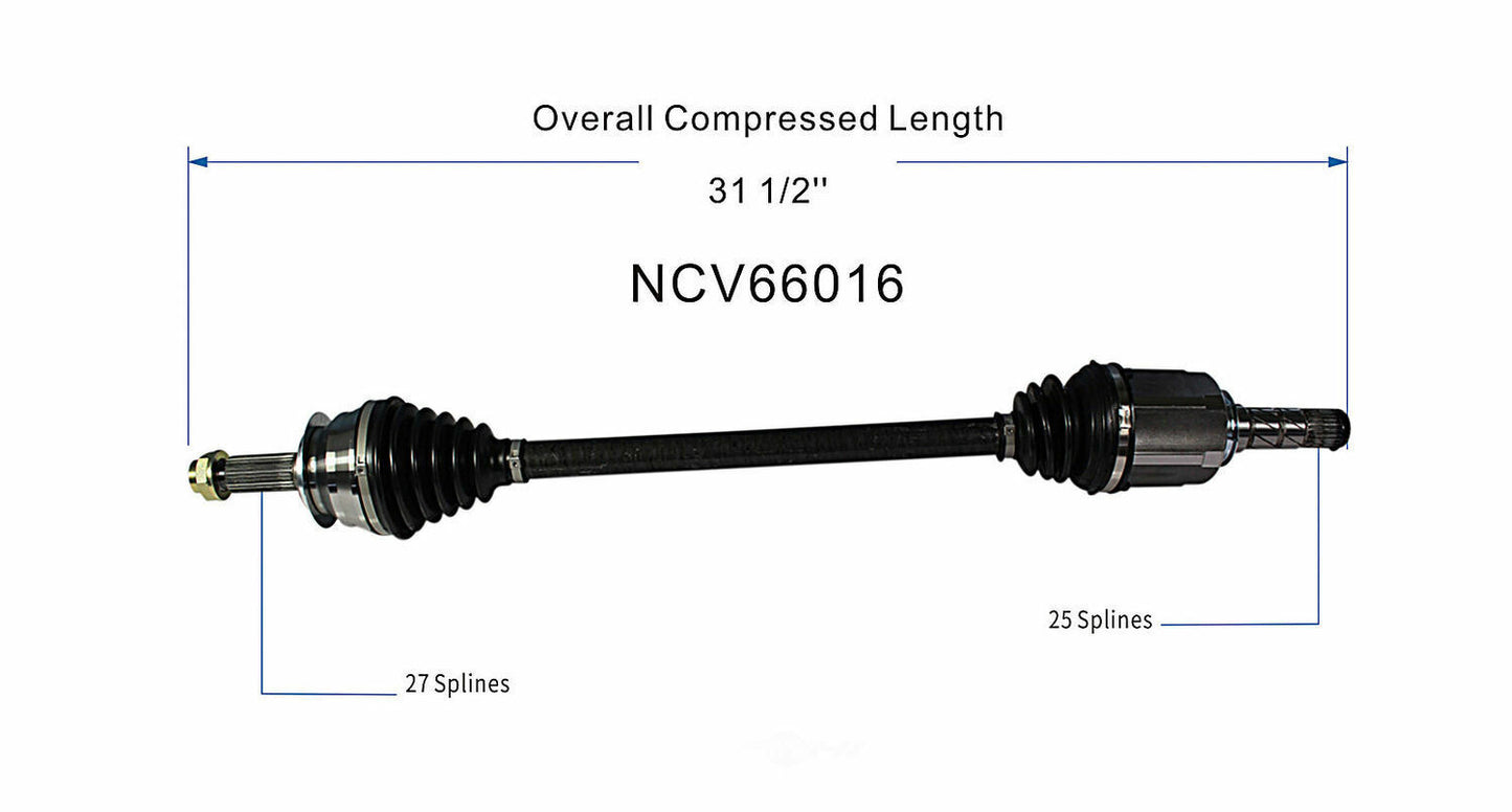 GSP North America NCV66016 CV Axle Assembly