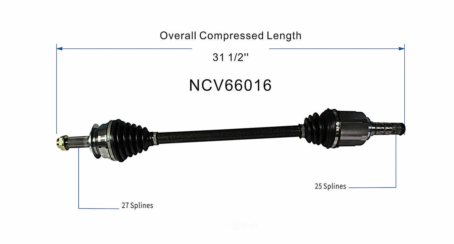 GSP North America NCV66016 CV Axle Assembly