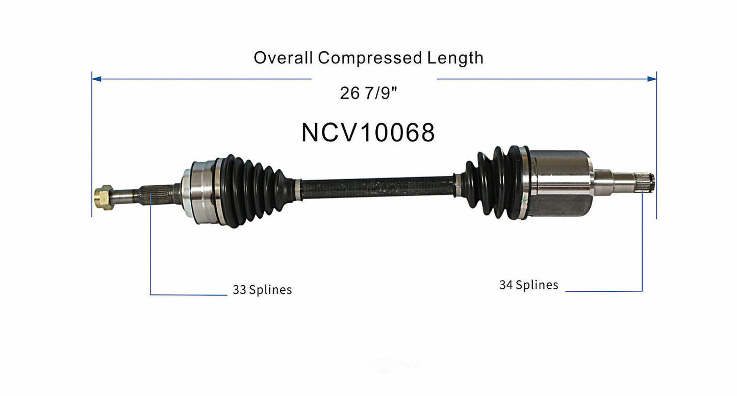 GSP North America NCV10068 CV Axle Assembly