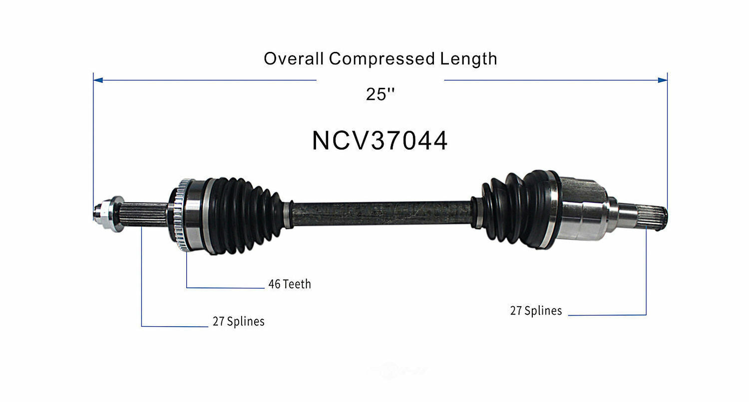 GSP North America NCV37044 CV Axle Assembly
