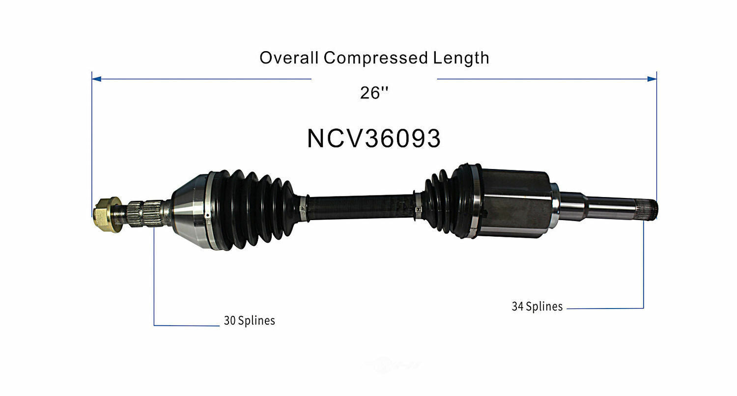 GSP North America NCV36093 CV Axle Assembly