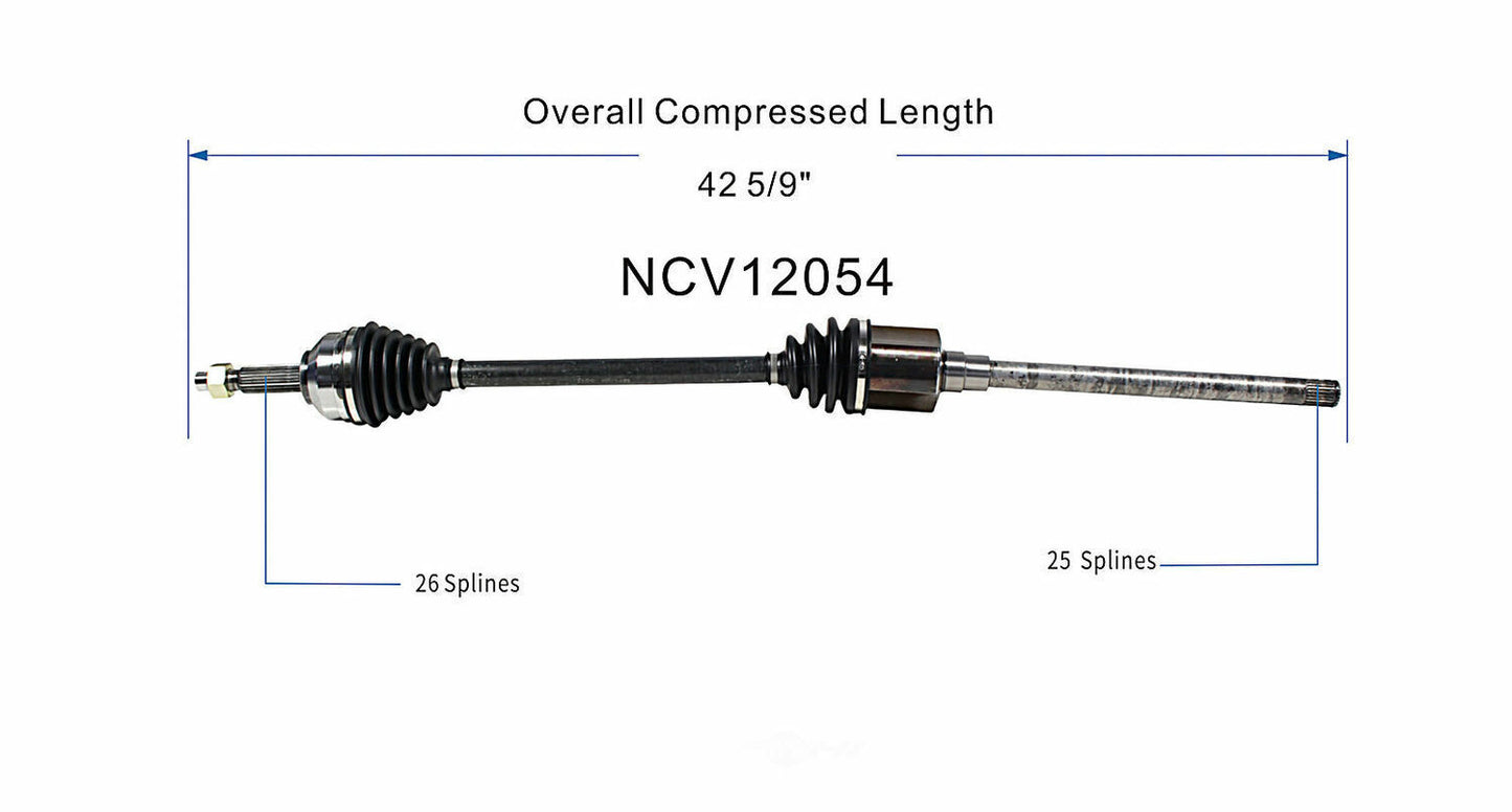 GSP North America NCV12054 CV Axle Assembly