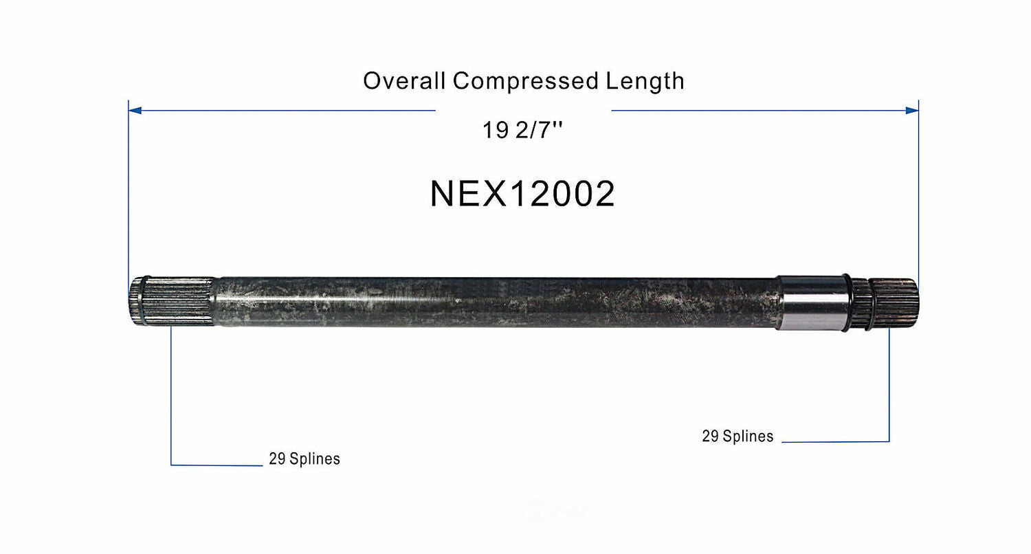 GSP North America NEX12002 CV Intermediate Shaft