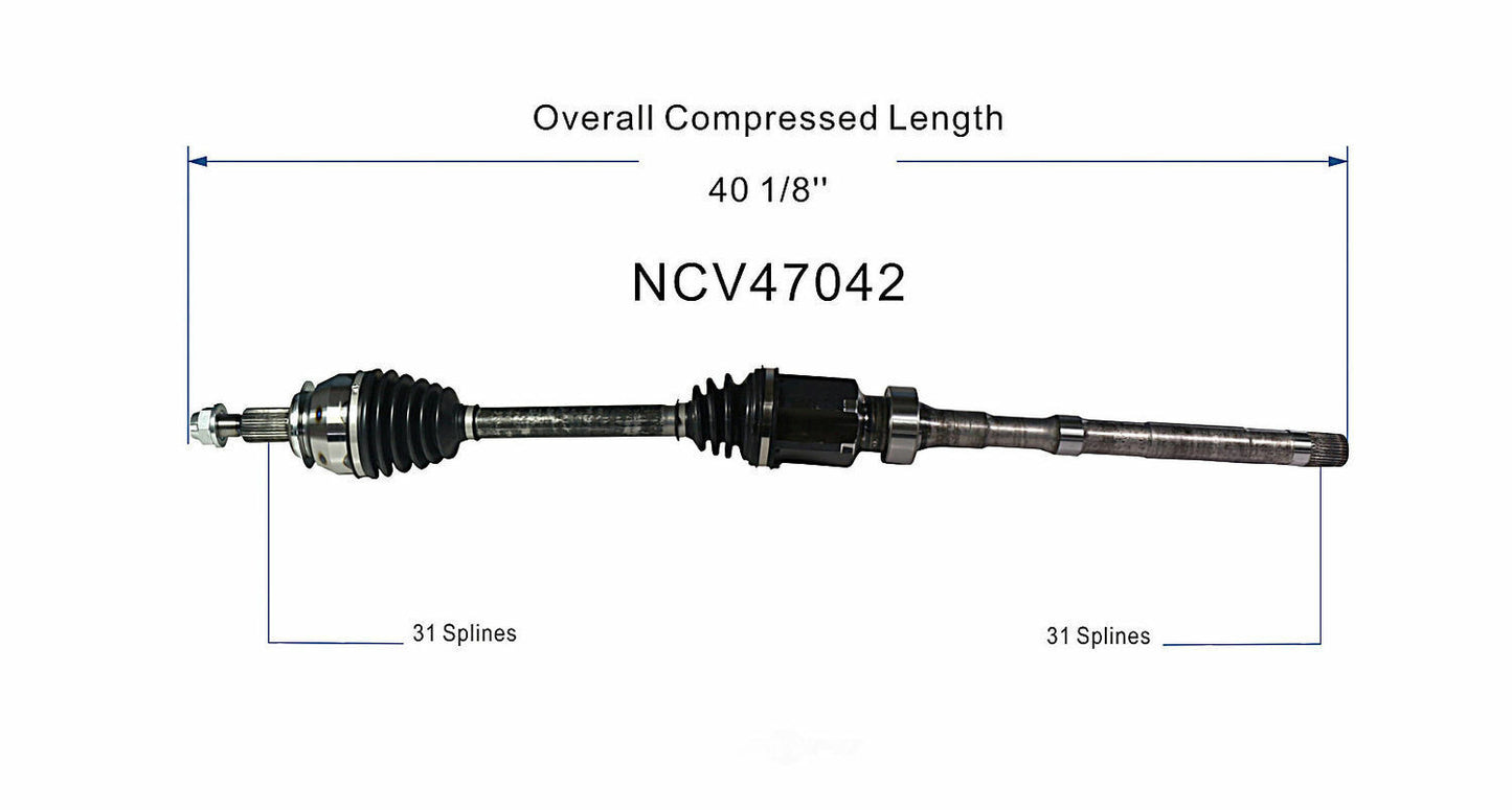 GSP North America NCV47042 CV Axle Assembly