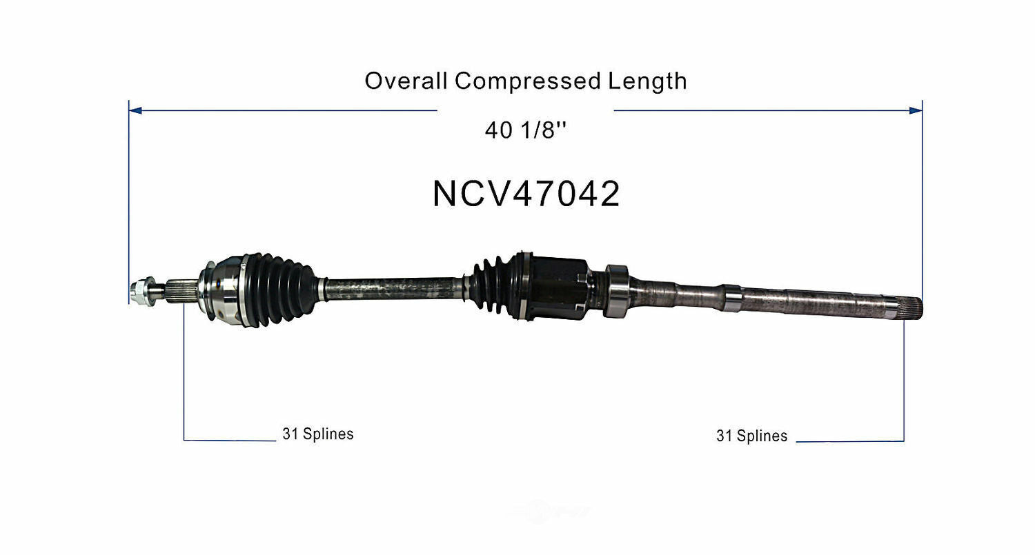 GSP North America NCV47042 CV Axle Assembly