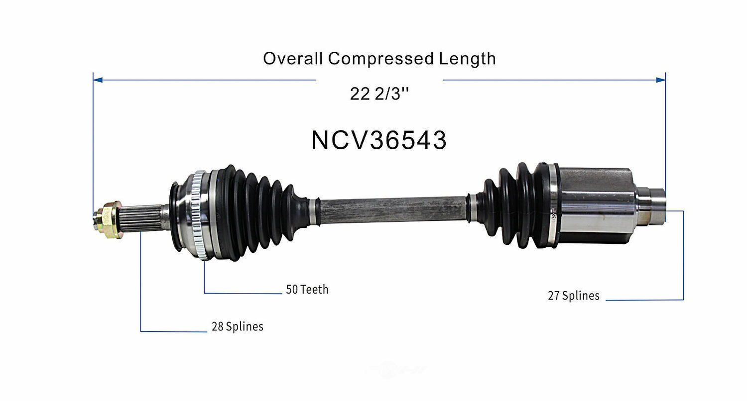 GSP North America NCV36543 CV Axle Assembly