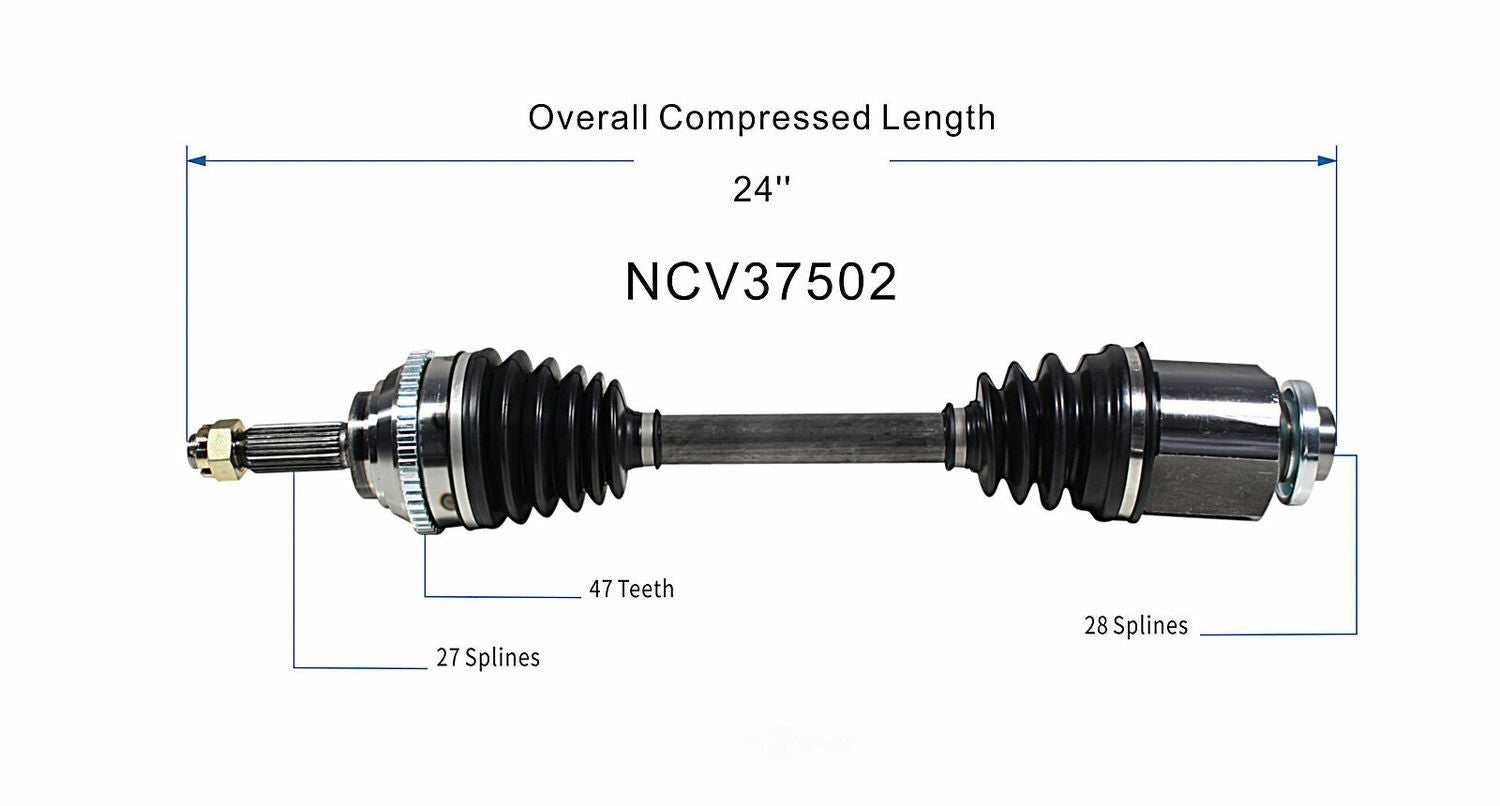 GSP North America NCV37502 CV Axle Assembly