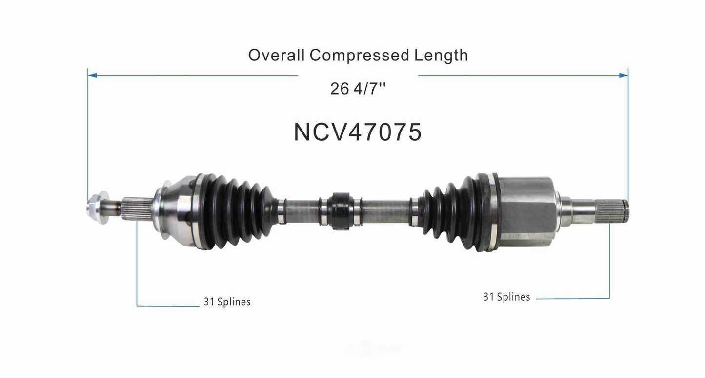 GSP North America NCV47075 CV Axle Assembly