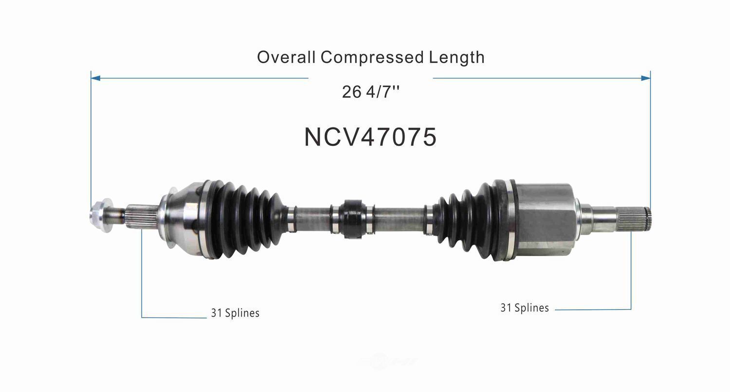 GSP North America NCV47075 CV Axle Assembly