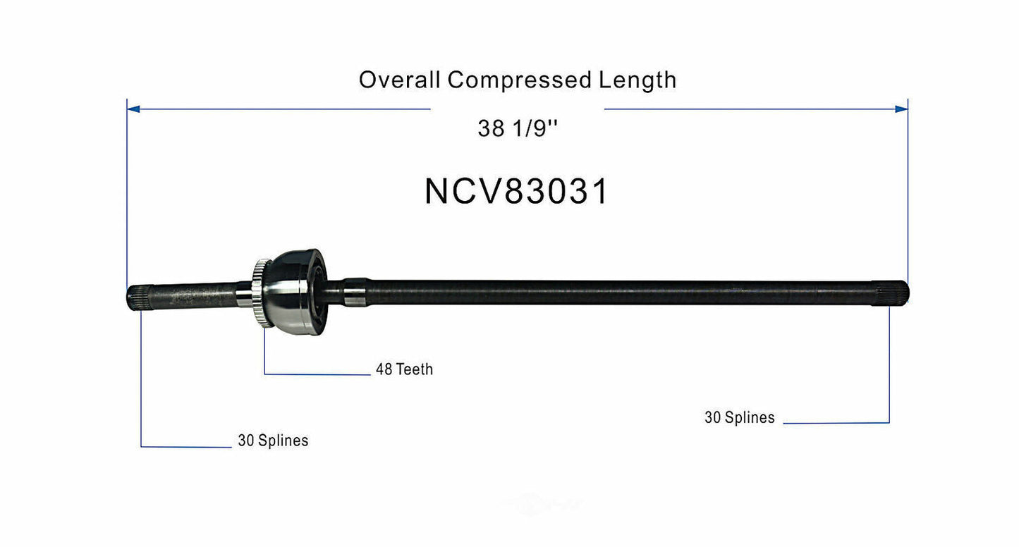 GSP North America NCV83031 CV Axle Assembly